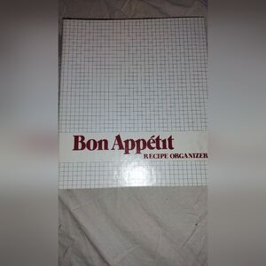 Bon Appetit Recipe Organizer Binder Vintage